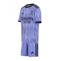 Real Madrid Antonio Rudiger #22 Fußballbekleidung Auswärtstrikot Kinder 2022-23 Kurzarm (+ kurze hosen)